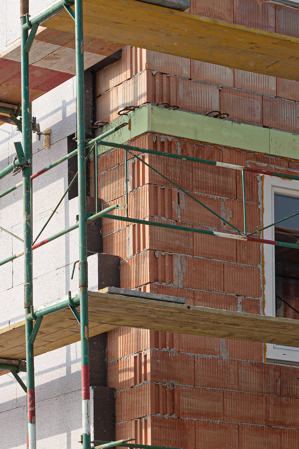 Sanierung, Außenfassade, Baustelle