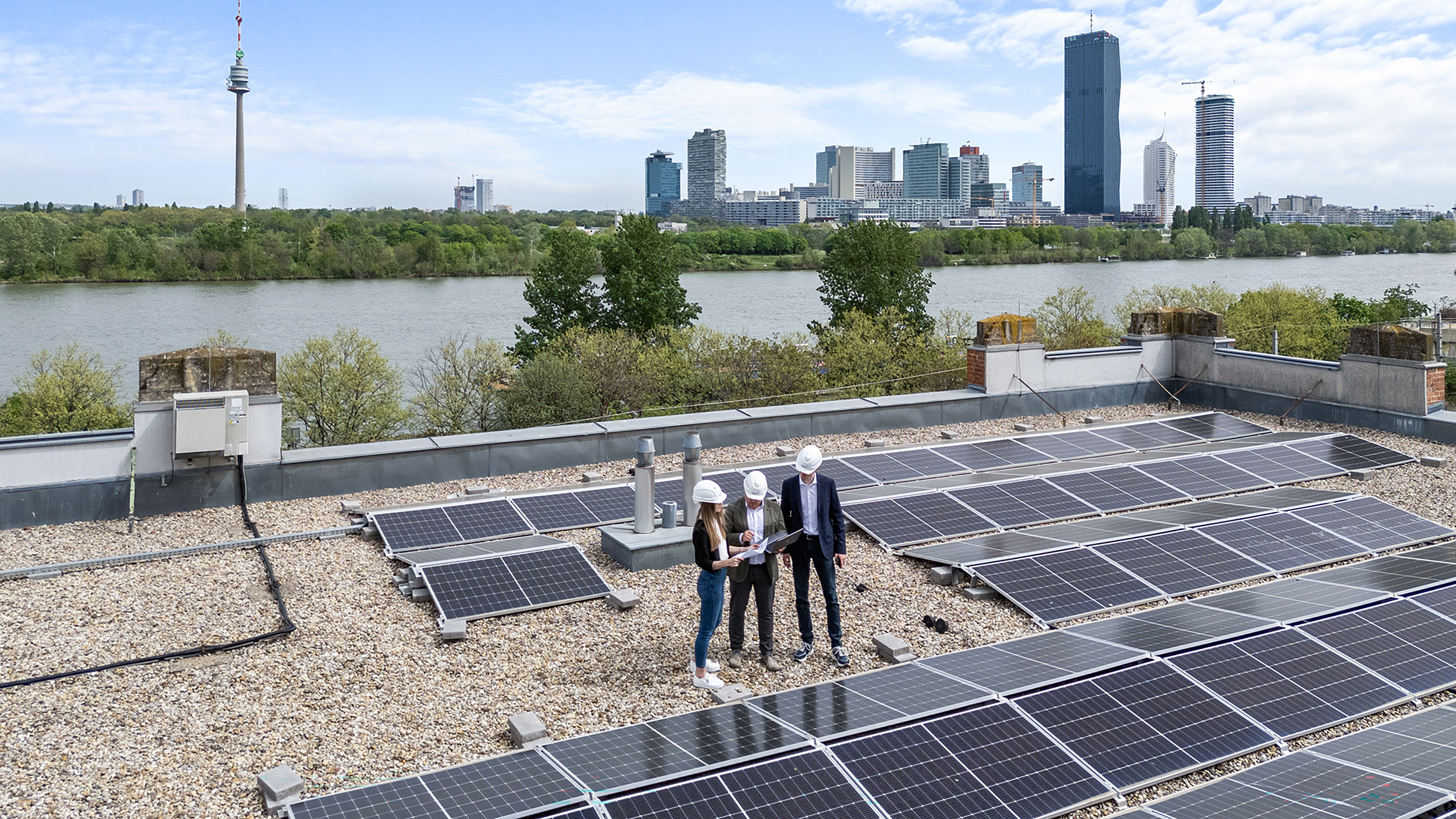 Photovoltaik Anlage, PV Lösungen, immo 360° Wien Handelskai