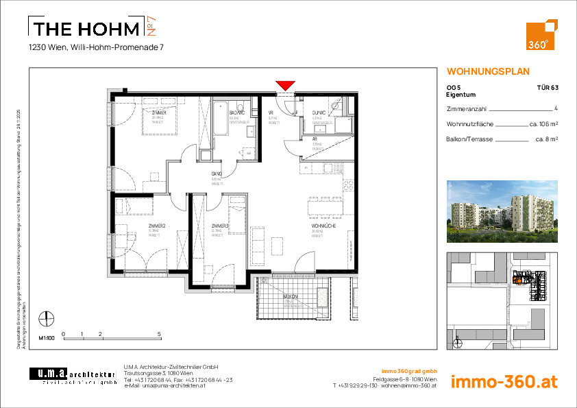 Grundriss Wohnung TOP 63,1230 Wien
