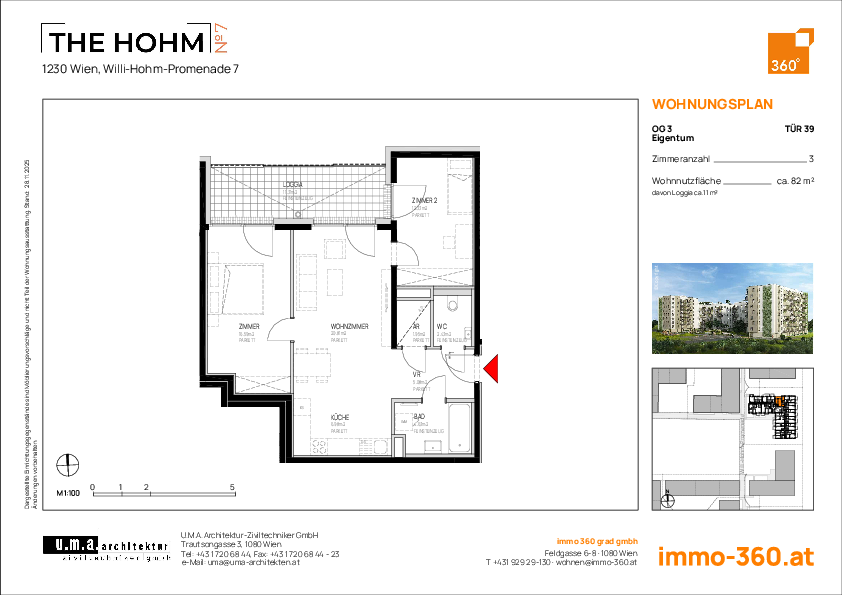 Grundriss Wohnung TOP 39,1230 Wien