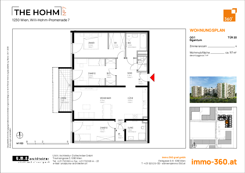 Grundriss Wohnung TOP 20,1230 Wien