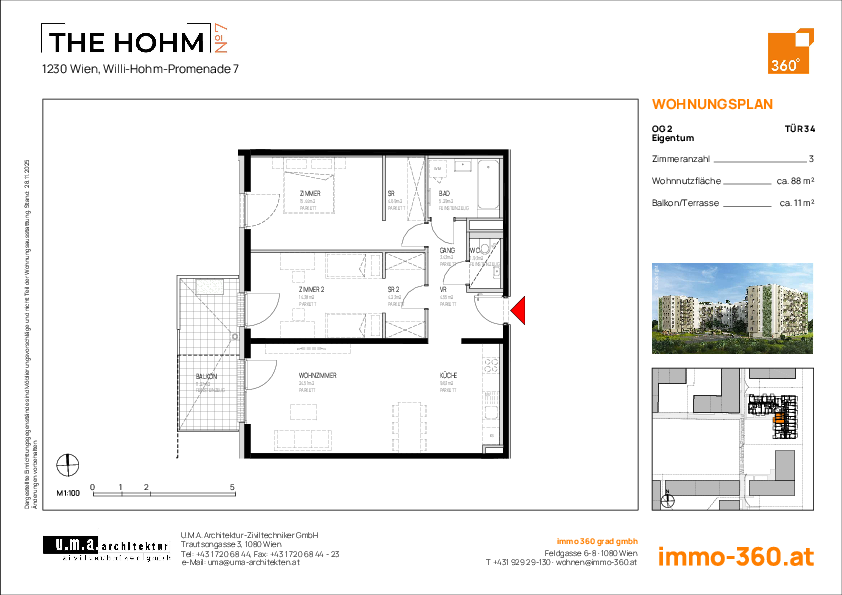 Grundriss Wohnung TOP 34,1230 Wien