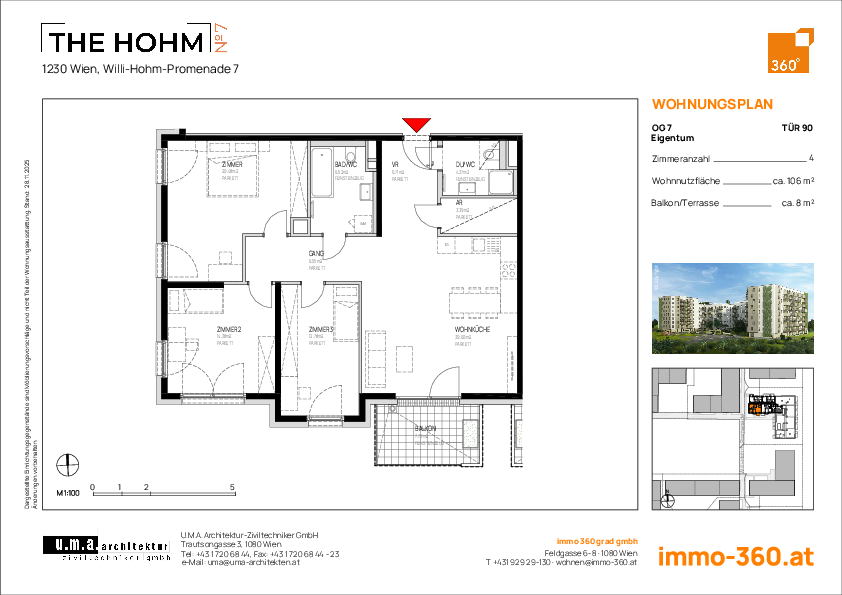 Grundriss Wohnung TOP 90,1230 Wien