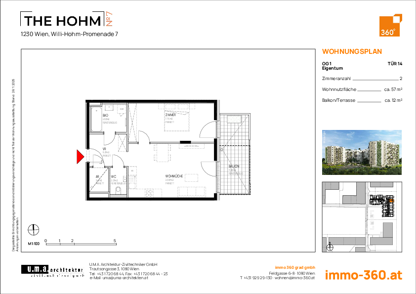Grundriss Wohnung TOP 14,1230 Wien