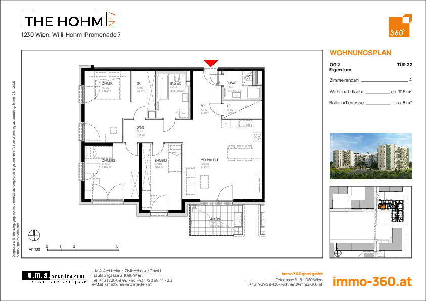 Grundriss Wohnung TOP 22,1230 Wien