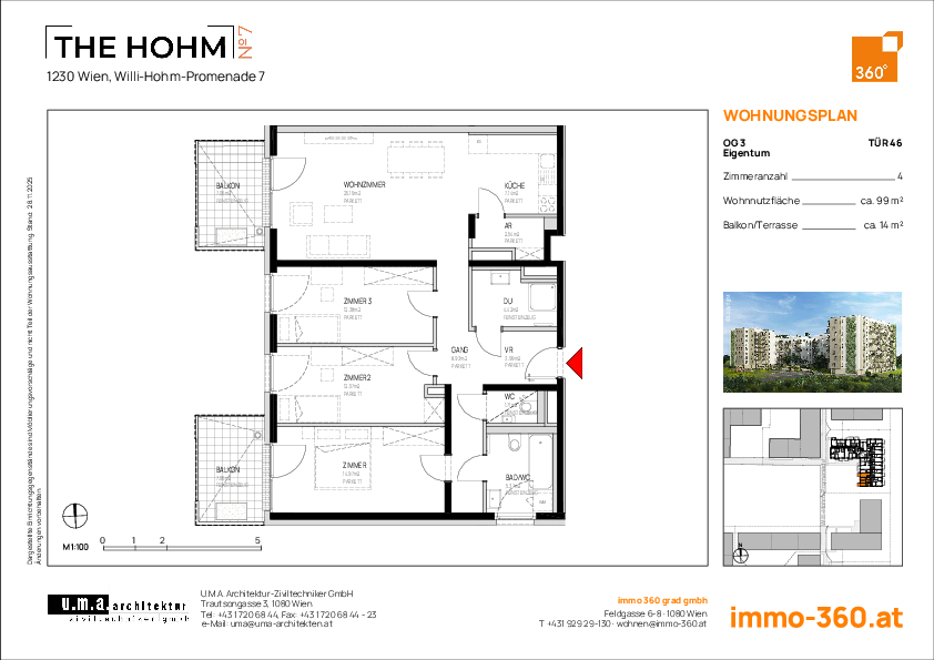 Grundriss Wohnung TOP 46,1230 Wien