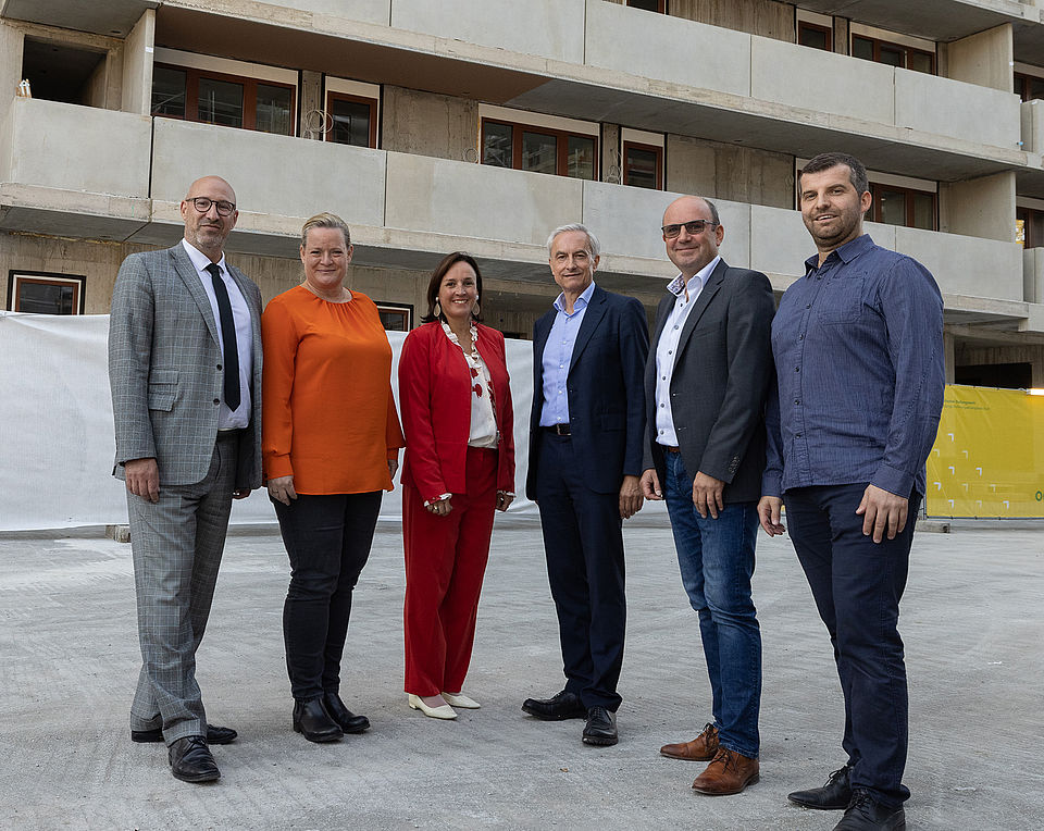 Markus Fichta (ÖSW), Helga Mayer (immo 360 grad), Sabine Hanke (Voitl & Co), Michael Pech (ÖSW), Wolfgang Hirnschall (Voitl & Co), Armin Kamenschek (ÖSW)